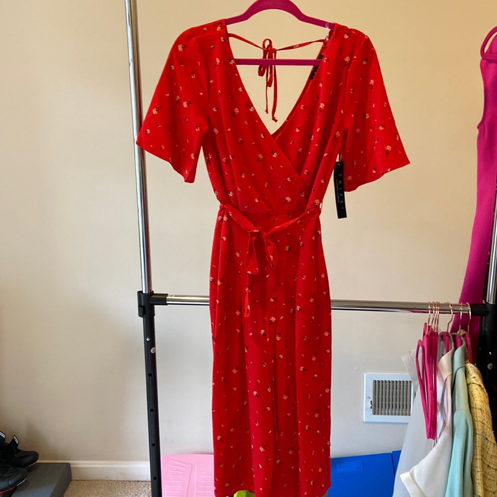 NWT Red Floral Romper
